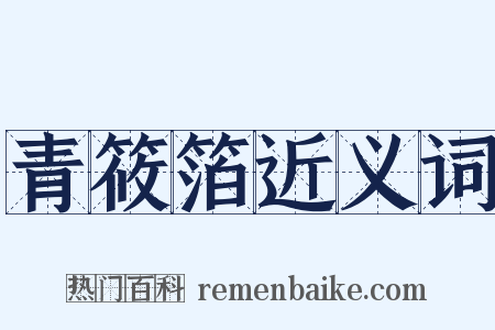 青筱箔近义词是什么意思的图片